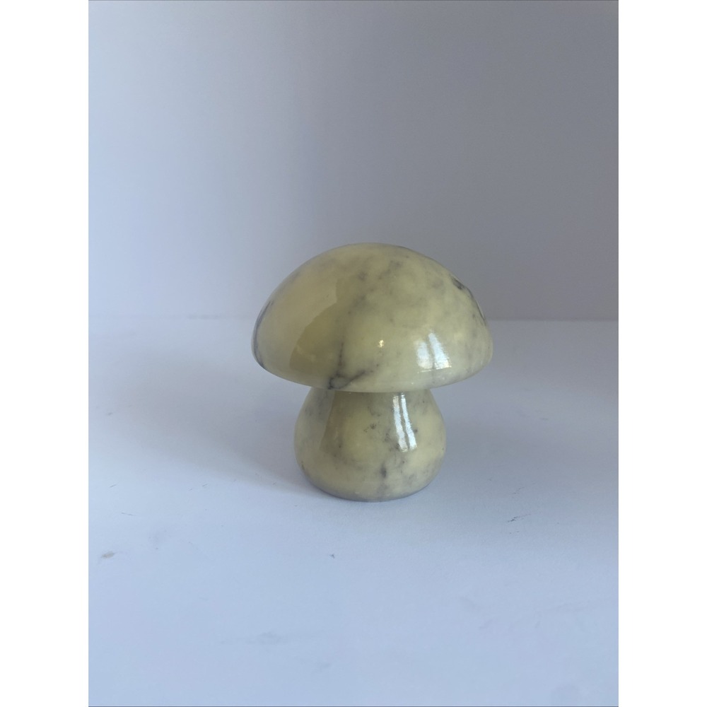 Vintage Italian mcm Stone Paper Weight marble mushroom sculptural postmodern